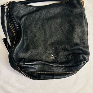 Kate Spade Black Leather Hobo Bag